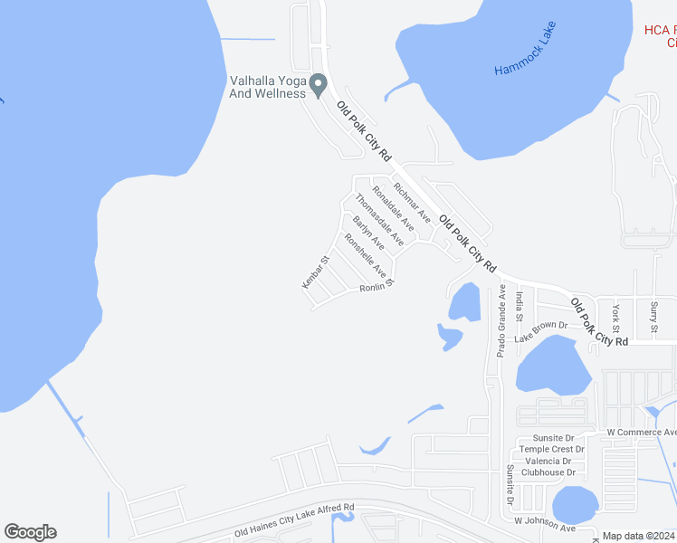 map of restaurants, bars, coffee shops, grocery stores, and more near 714 Garnette Avenue in Haines City