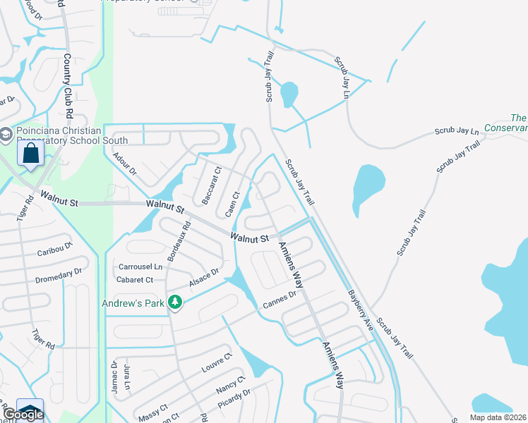 map of restaurants, bars, coffee shops, grocery stores, and more near 307 Dieppe Place in Kissimmee