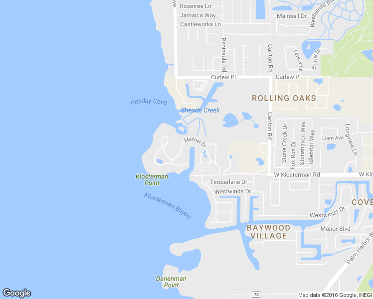 map of restaurants, bars, coffee shops, grocery stores, and more near 1806 Mariner Drive in Tarpon Springs