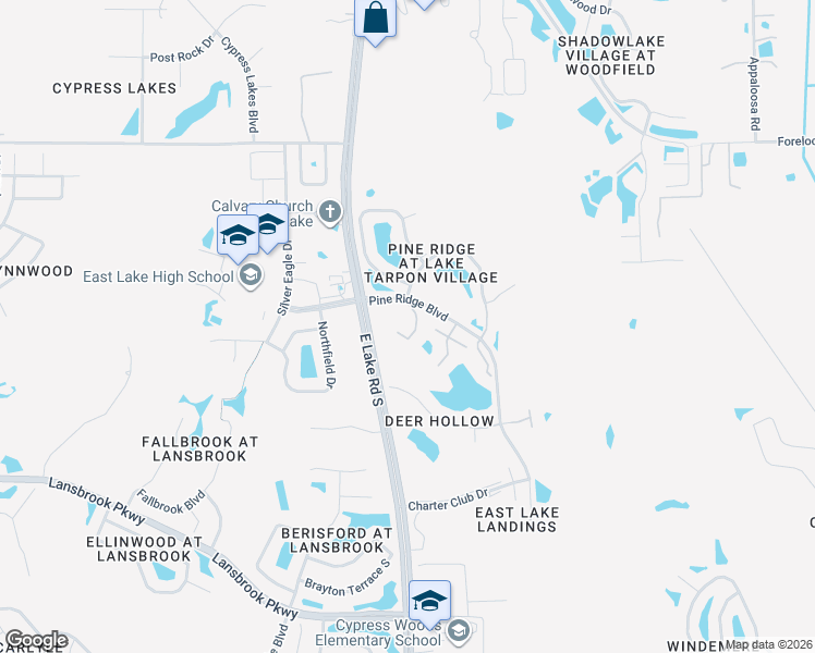 map of restaurants, bars, coffee shops, grocery stores, and more near 1354 Shady Pine Way in Tarpon Springs