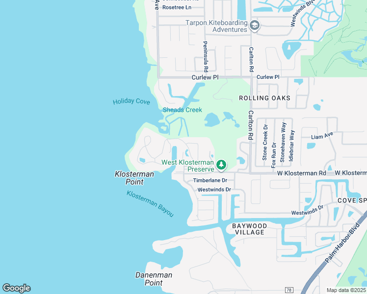 map of restaurants, bars, coffee shops, grocery stores, and more near 11 Mariner Drive in Tarpon Springs