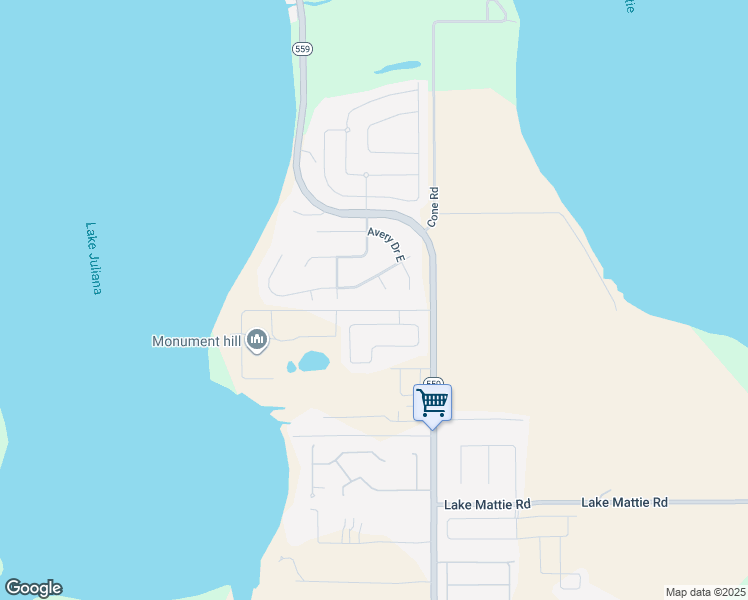 map of restaurants, bars, coffee shops, grocery stores, and more near 173 White Cliff Blvd in Auburndale