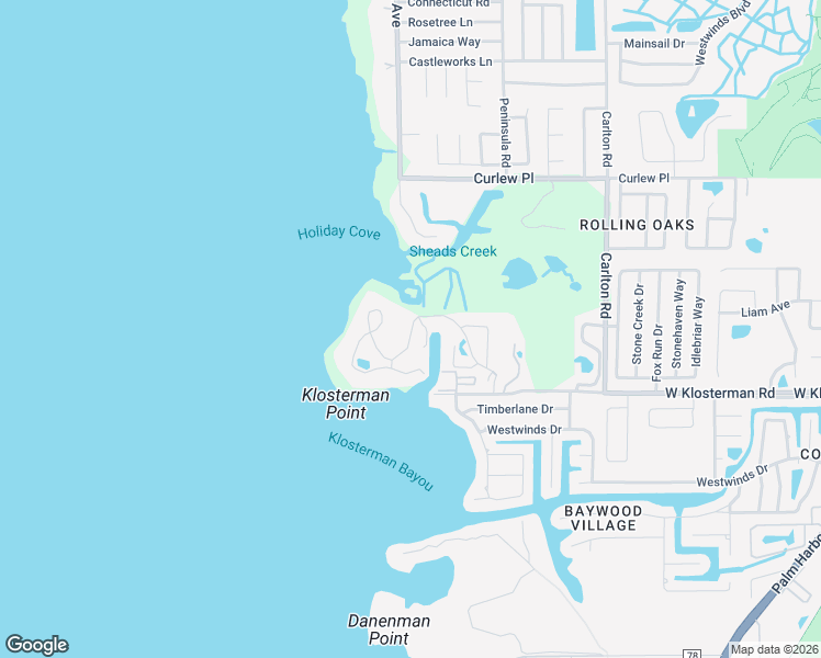 map of restaurants, bars, coffee shops, grocery stores, and more near 1820 Mariner Drive in Tarpon Springs