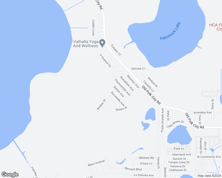 map of restaurants, bars, coffee shops, grocery stores, and more near 538 Ronshelle Avenue in Haines City