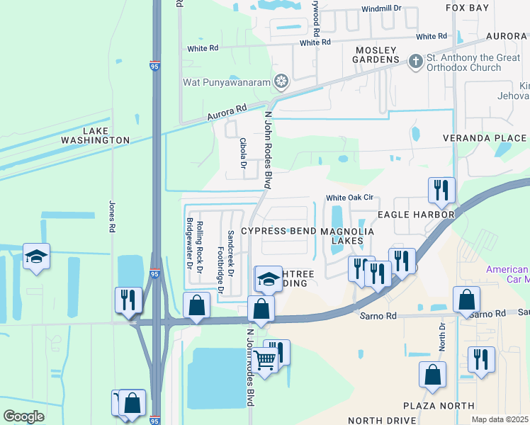 map of restaurants, bars, coffee shops, grocery stores, and more near in Melbourne
