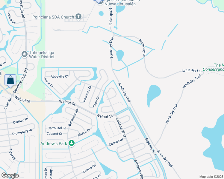 map of restaurants, bars, coffee shops, grocery stores, and more near 1008 Dampierre Court in Kissimmee