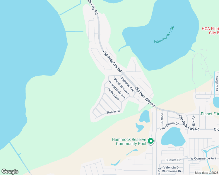 map of restaurants, bars, coffee shops, grocery stores, and more near 435 Barlyn Avenue in Haines City