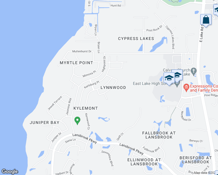 map of restaurants, bars, coffee shops, grocery stores, and more near 4041 Ligustrum Drive in Palm Harbor