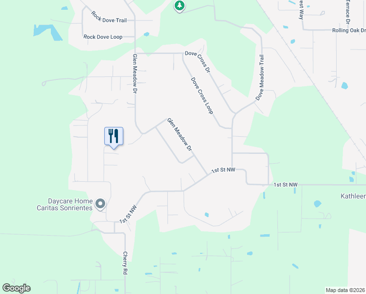 map of restaurants, bars, coffee shops, grocery stores, and more near 6508 Glen Meadow Drive in Lakeland