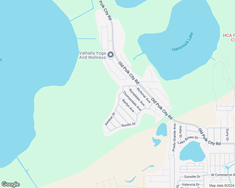 map of restaurants, bars, coffee shops, grocery stores, and more near 967 Kenbar Street in Haines City