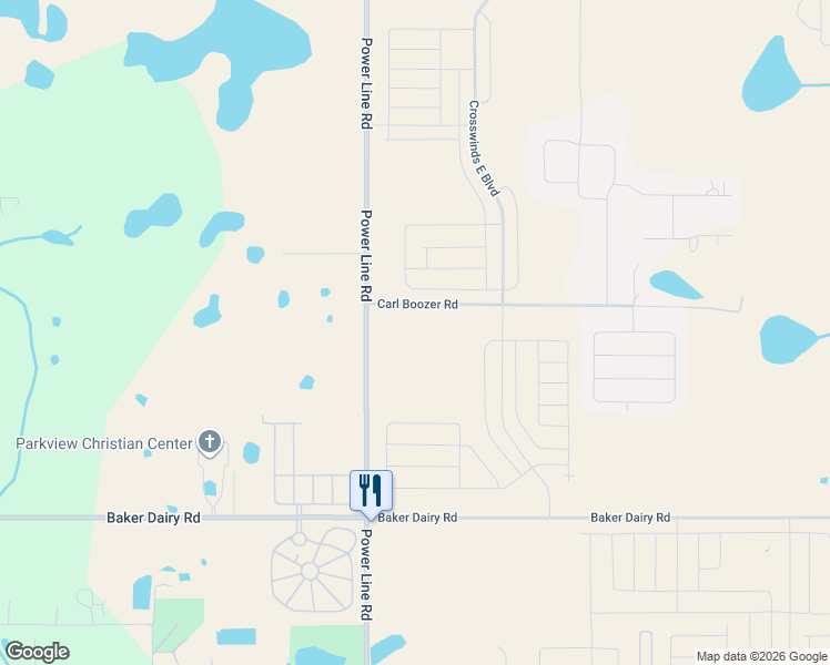 map of restaurants, bars, coffee shops, grocery stores, and more near 4141 Carl Boozer Road in Haines City