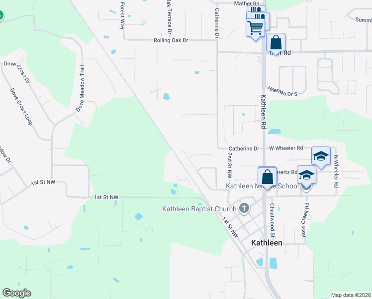 map of restaurants, bars, coffee shops, grocery stores, and more near 4198 Homestead Drive in Lakeland