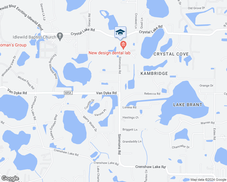map of restaurants, bars, coffee shops, grocery stores, and more near 17601 Juanita Drive in Lutz