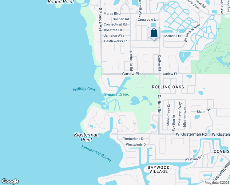 map of restaurants, bars, coffee shops, grocery stores, and more near 1130 South Florida Avenue in Tarpon Springs