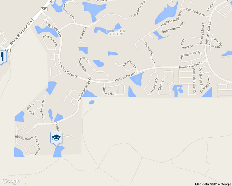 map of restaurants, bars, coffee shops, grocery stores, and more near 9029 Quail Creek Drive in Tampa