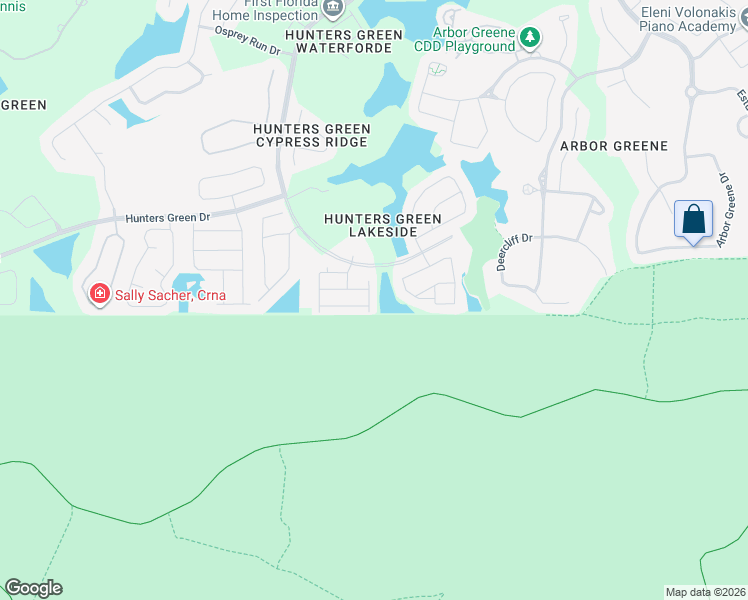 map of restaurants, bars, coffee shops, grocery stores, and more near 17707 Ridgeway Point Place in Tampa