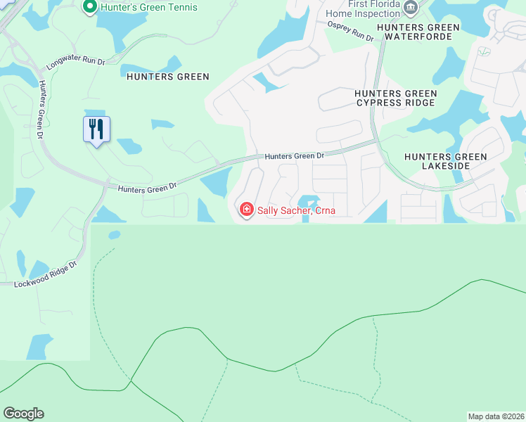 map of restaurants, bars, coffee shops, grocery stores, and more near 17705 Esprit Drive in Tampa