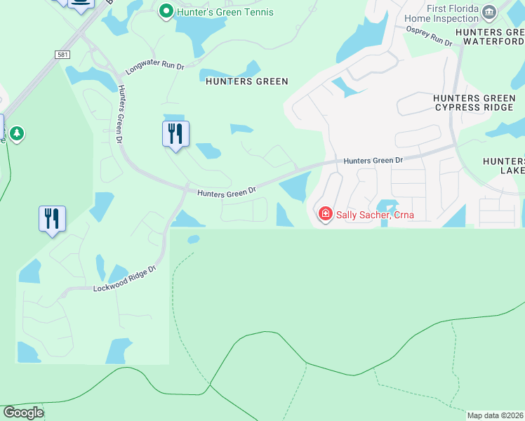 map of restaurants, bars, coffee shops, grocery stores, and more near 9058 Quail Creek Drive in Tampa