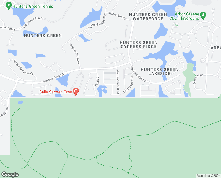 map of restaurants, bars, coffee shops, grocery stores, and more near 17708 Emerald Green Place in Tampa