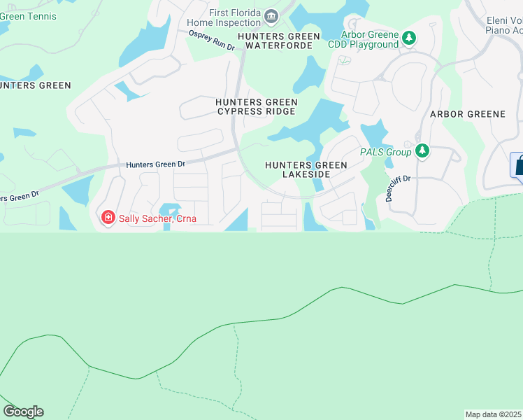 map of restaurants, bars, coffee shops, grocery stores, and more near 17716 Longridge Road in Tampa