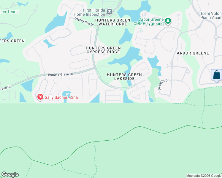 map of restaurants, bars, coffee shops, grocery stores, and more near 17730 Long Ridge Road in Tampa