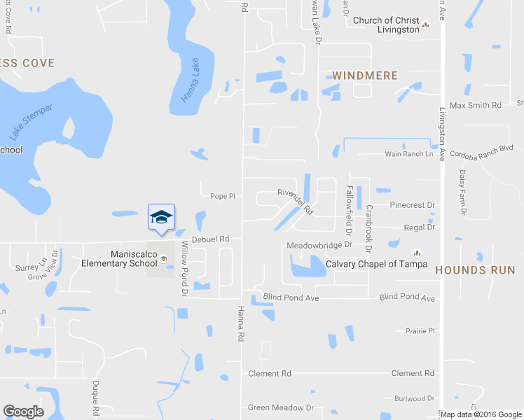 map of restaurants, bars, coffee shops, grocery stores, and more near 17708 Rivendel Road in Lutz