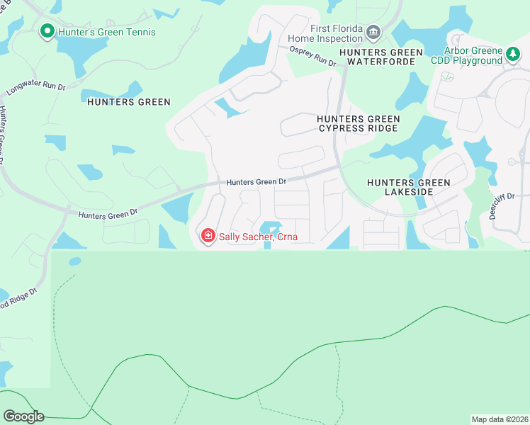 map of restaurants, bars, coffee shops, grocery stores, and more near 17755 Esprit Drive in Tampa