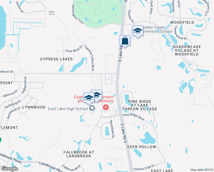 map of restaurants, bars, coffee shops, grocery stores, and more near 3024 Savannah Oaks Circle in Tarpon Springs