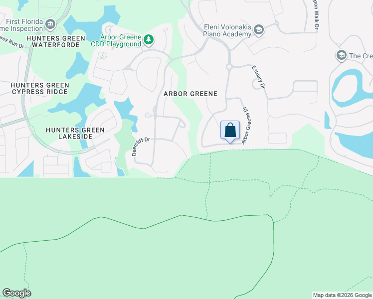 map of restaurants, bars, coffee shops, grocery stores, and more near 10230 Deercliff Drive in Tampa