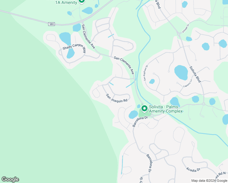 map of restaurants, bars, coffee shops, grocery stores, and more near 542 San Joaquin Road in Poinciana