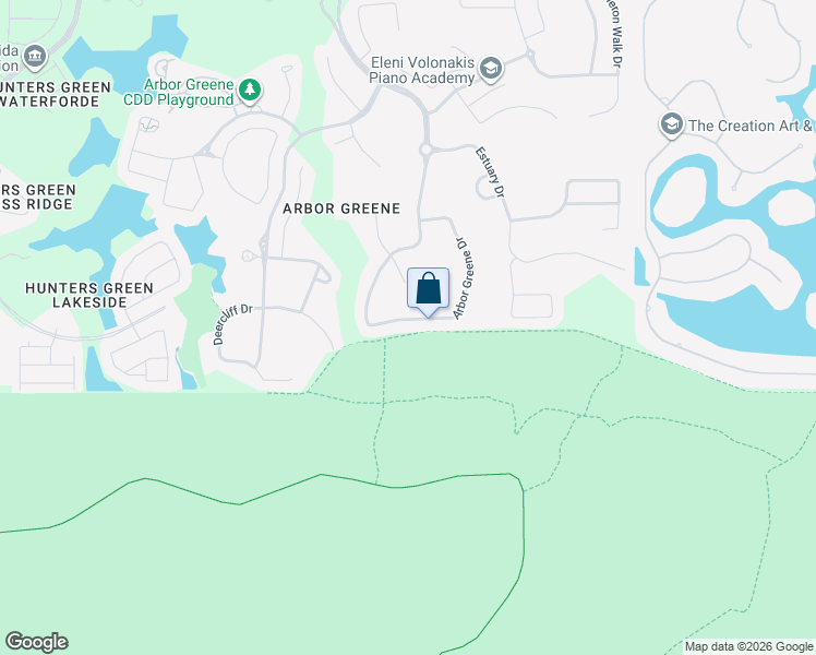 map of restaurants, bars, coffee shops, grocery stores, and more near 17856 Arbor Greene Drive in Tampa