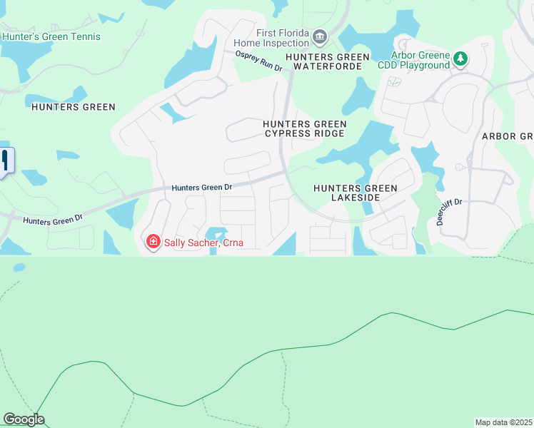 map of restaurants, bars, coffee shops, grocery stores, and more near 17732 Oak Bridge Street in Tampa