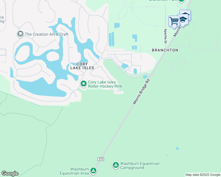 map of restaurants, bars, coffee shops, grocery stores, and more near 17814 Canary Point Lane in Tampa