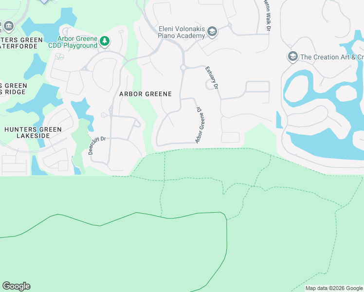 map of restaurants, bars, coffee shops, grocery stores, and more near 17856 Arbor Greene Drive in Tampa