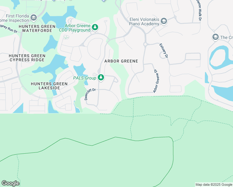 map of restaurants, bars, coffee shops, grocery stores, and more near 10226 Deercliff Drive in Tampa