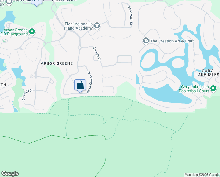 map of restaurants, bars, coffee shops, grocery stores, and more near 10207 Arbor Side Drive in Tampa
