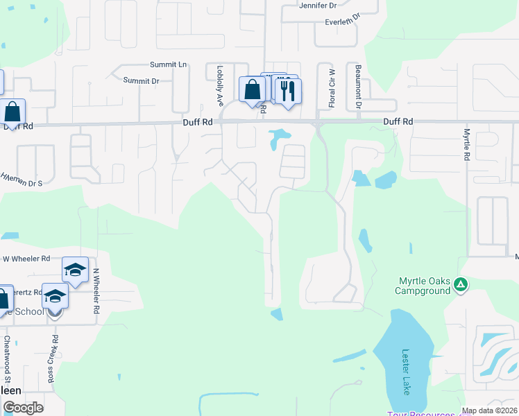 map of restaurants, bars, coffee shops, grocery stores, and more near 6833 Winkworth Parkway in Lakeland