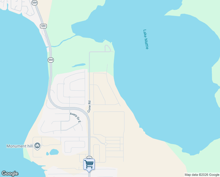 map of restaurants, bars, coffee shops, grocery stores, and more near Unnamed Road in Auburndale
