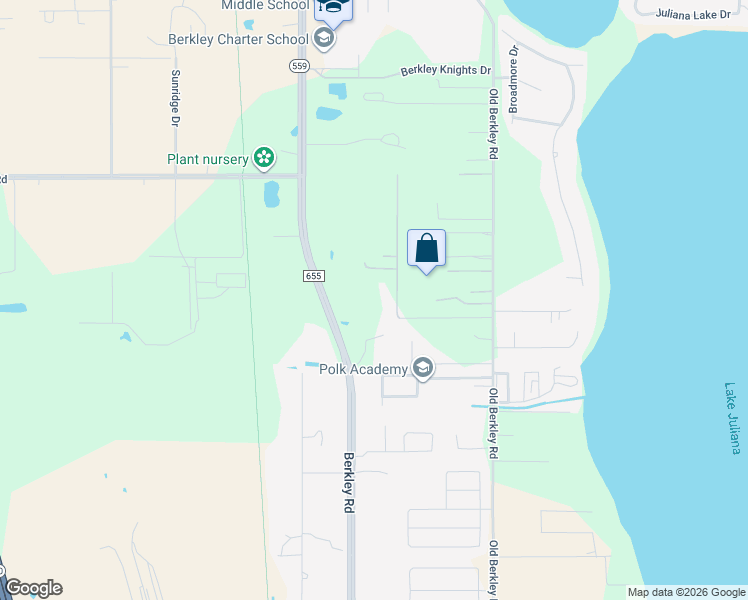 map of restaurants, bars, coffee shops, grocery stores, and more near 685 Honeyfarm Lane in Auburndale