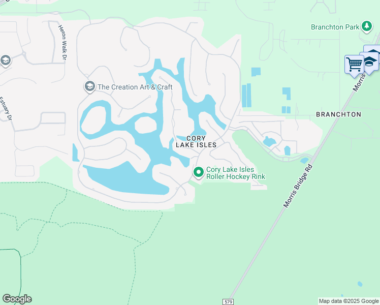 map of restaurants, bars, coffee shops, grocery stores, and more near 17903 Cachet Isle Drive in Tampa