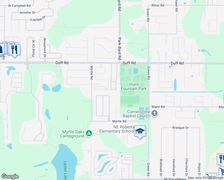 map of restaurants, bars, coffee shops, grocery stores, and more near 7208 Greenbrier Village Road in Lakeland