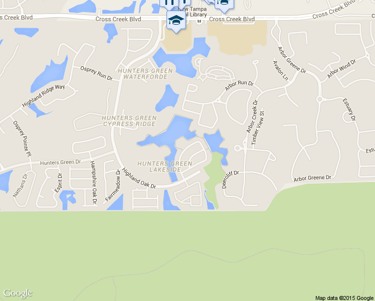 map of restaurants, bars, coffee shops, grocery stores, and more near 9428 Hunters Pond Drive in Tampa