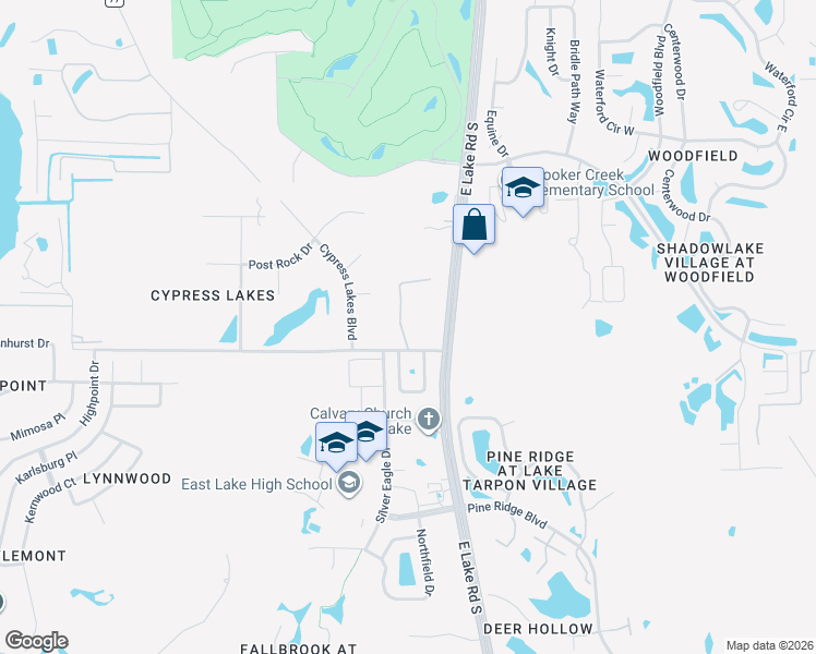 map of restaurants, bars, coffee shops, grocery stores, and more near 939 Cypress Cove Way in Tarpon Springs