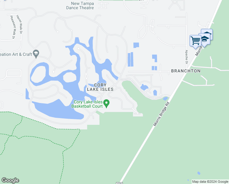 map of restaurants, bars, coffee shops, grocery stores, and more near 10406 Canary Isle Drive in Tampa