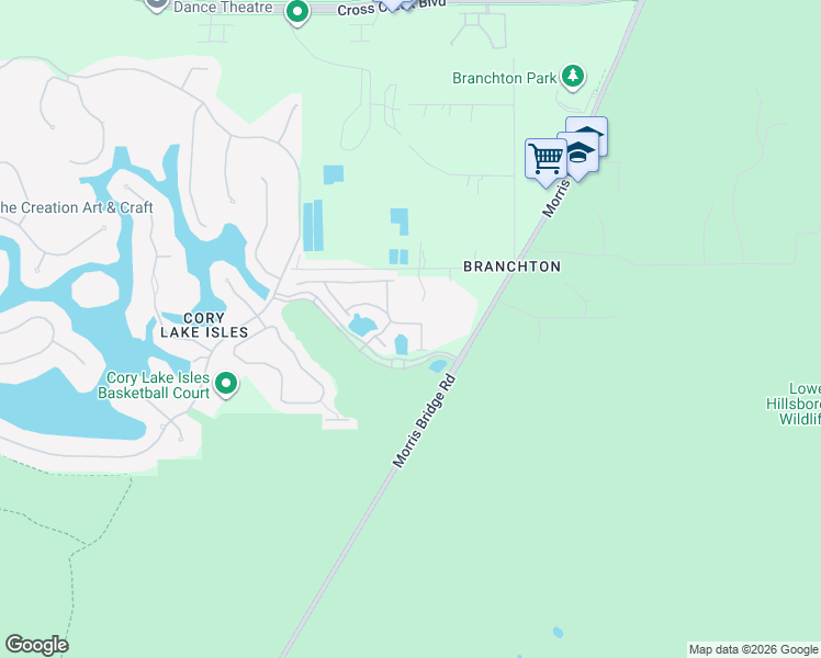map of restaurants, bars, coffee shops, grocery stores, and more near 15213 Capri Isle Lane in Tampa