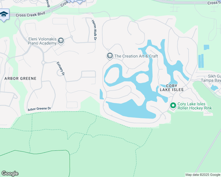 map of restaurants, bars, coffee shops, grocery stores, and more near 10561 Bermuda Isle Drive in Tampa