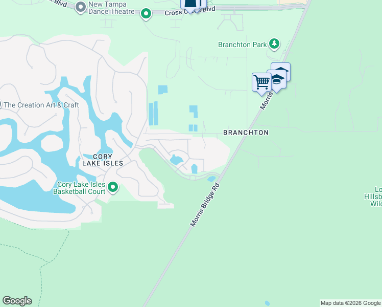 map of restaurants, bars, coffee shops, grocery stores, and more near 15213 Capri Isle Lane in Tampa