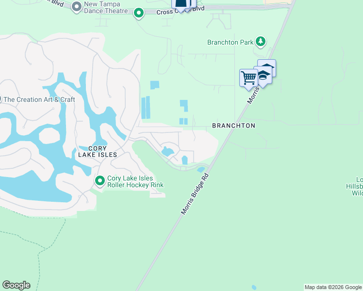 map of restaurants, bars, coffee shops, grocery stores, and more near 15213 Capri Isle Lane in Tampa