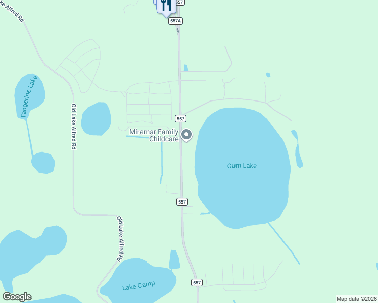 map of restaurants, bars, coffee shops, grocery stores, and more near 2669 State Road 557 in Lake Alfred