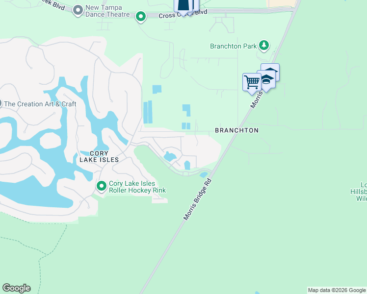 map of restaurants, bars, coffee shops, grocery stores, and more near 11012 Tahiti Isle Lane in Tampa